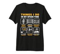 Things I Do in My Spare Time Robotics Robot Builder Premium T-Shirt