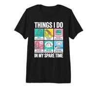 Things I Do in My Spare Time Roller Coaster Premium T-Shirt
