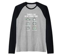 Things I Do in My Spare Time Running Marathon Runner Raglan Baseball Tee