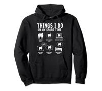 Things I Do In My Spare Time Sheep Lover Farmer Farm Animal Pullover Hoodie