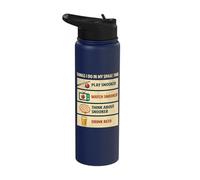 Things I Do in My Spare Time Snooker Player Funny Retro Stainless Steel Insulated Water Bottle