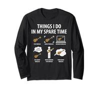 Things I Do in My Spare Time Ukulele Player Hawaiian Guitar Long Sleeve T-Shirt