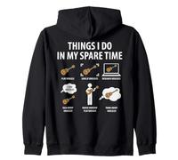 Things I Do In My Spare Time Ukulele Player Hawaiian Guitar Zip Hoodie