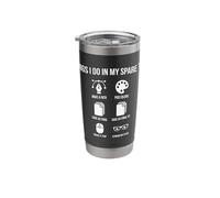 Things I Do in Spare Time Layout Typography Graphic Designer Stainless Steel Insulated Tumbler