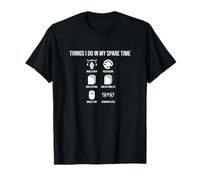 Things I Do in Spare Time Layout Typography Graphic Designer T-Shirt