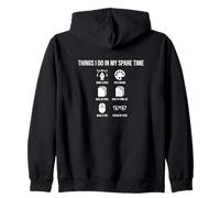 Things I Do In Spare Time Layout Typography Graphic Designer Zip Hoodie