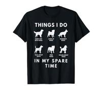 Things I Do with Dogs in My Spare time Funny Silhouette Pet Value Graphic T-Shirt