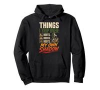 Things I Trip Over Boots Rocks Roots Funny Hiking Gift Pullover Hoodie