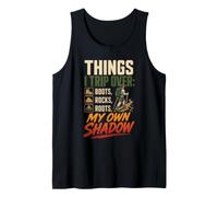 Things I Trip Over Boots Rocks Roots Funny Hiking Gift Tank Top