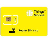 Things Mobile ROUTER SIM Card - Global Coverage, Multi-Operator GSM/2G/3G/4G LTE Network, No Fixed costs, No Expiration Date, €10 Credit Included