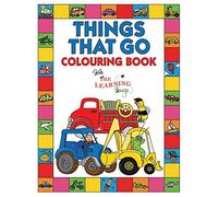 Things That Go Colouring Book with The Learning Bugs: Fun Children's Colouring Book for Toddlers & Kids Ages 3-8 with 50 Pages to Colour & Learn About Cars, Trucks, Tractors, Trains, Planes & More