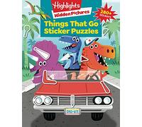 Things That Go Puzzles - Transportation Activity Book of Cars, Trucks, Planes and More, Hidden Pictures Puzzles with 280 Stickers for Kids 3 and Up