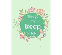 Things to Keep in Mind: A5 Internet Password Logbook Large Print with Tabs | Circle Floral Design Light Green Color