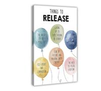 Things to Let Go of Mental Health Coping Skills Therapist Mindfulness Things I Can Control Poster Canvas Poster Wall Art Decor Print Picture Paintings for Living Room Bedroom Decoration 20x30inch(50x7