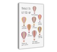 Things to Let Go Poster, Mental Health Calm Classroom School Psychologist Canvas Poster Wall Art Decor Print Picture Paintings for Living Room Bedroom Decoration 20x30inch(50x75cm)