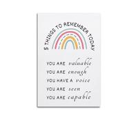 Things To Remember Mental Health Canvas Poster Wall Art Poster Suitable for Room Aesthetics And Decoration Bedroom And Living Room Unframe-style 08x12inch(20x30cm)
