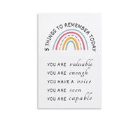 Things To Remember Mental HealthWall Art Prints Neutral Vintage Canvas Posters for Stylish Office Decoration And Bedroom Decor20x30inch(50x75cm)