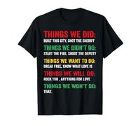 Things We Did Built This City Shot The Sheriff Start Vintage T-Shirt