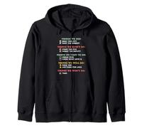 Things We Did Classic Song Humorous Checklist Lyric Design Zip Hoodie