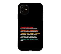 Things We Did Didn't Want Will Wont Do Song Retro Vintage Case for iPhone 11