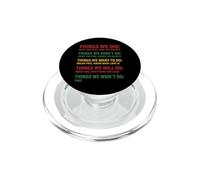 Things We Did Didn't Want Will Won't Do Song Retro Vintage PopSockets PopGrip for MagSafe