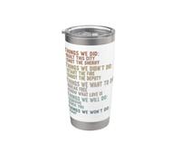 Things We Did Sarcastic Music Checklist Classic Song Lyrics Stainless Steel Insulated Tumbler