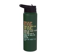 Things We Did Sarcastic Music Checklist Classic Song Lyrics Stainless Steel Insulated Water Bottle