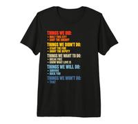 Things We Did Sarcastic Music Checklist Song Lyrics Classic Premium T-Shirt