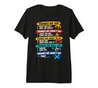 Things We Did Sarcastic Music Checklist Song Lyrics Classic Premium T-Shirt