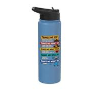 Things We Did Sarcastic Music Checklist Song Lyrics Classic Stainless Steel Insulated Water Bottle