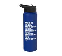 Things We Did Sarcastic Music Checklist Song Lyrics Classic Stainless Steel Insulated Water Bottle