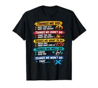 Things We Did Sarcastic Music Checklist Song Lyrics Classic Value Graphic T-Shirt