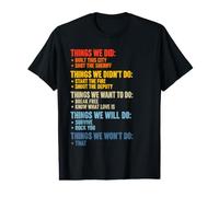 Things We Did Sarcastic Music Checklist Song Lyrics Classic Value Graphic T-Shirt