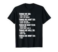 Things We Did Sarcastic Music Checklist Song Lyrics Classic Value Graphic T-Shirt