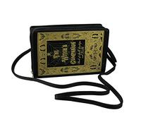 Things2DIe4 Black and Gold Witch's Companion Book Crossbody Purse