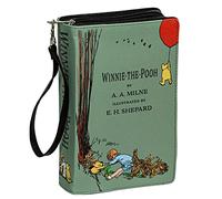 Things2Die4 Green Vinyl Winnie The Pooh Book Handbag Novelty Clutch Purse Crossbody Bag A.A. Milne, Multicolored, 9.25 Inch