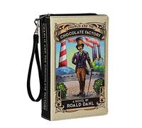 Things2Die4 Vinyl Charlie & The Chocolate Factory Book Handbag Novelty Clutch Purse Crossbody Bag