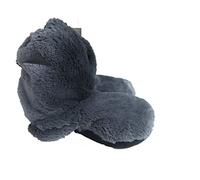 Things2KeepUWarm Snuggles Furry Microwave slippers size 4-7 ladies Heated Foot Warmers (Dark Grey)