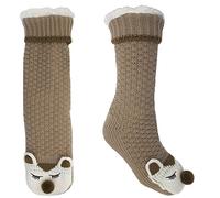 Things2KeepUWarm Winter Fun Knitted Slipper Socks (RACOON)