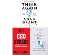 Think Again, The CEO Speaks, The Intelligence Trap 3 Books Collection Set