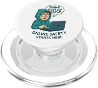 Think Before You Click - Cybersecurity Awareness PopSockets PopGrip for MagSafe