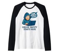 Think Before You Click - Cybersecurity Awareness Raglan Baseball Tee