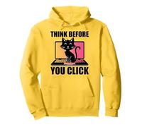 Think before you click - Cybersecurity IT Professional Guy Pullover Hoodie