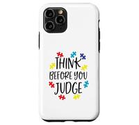 Think Before You Judge Autism Awareness Jigsaw Puzzle Pieces Case for iPhone 11 Pro