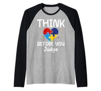 Think Before You Judge Women Men Kids Shirt Tshirt Funny Tee Raglan Baseball Tee