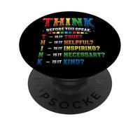 THINK Before You Speak Teacher Kindness PopSockets Adhesive PopGrip