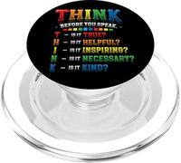 THINK Before You Speak Teacher Kindness PopSockets PopGrip for MagSafe