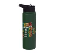 Think Before You Speak Teacher Kindness Stainless Steel Insulated Water Bottle