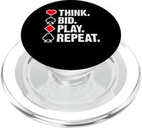 Think Bid Play Repeat Bridge Player Card Game PopSockets PopGrip for MagSafe