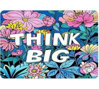 THINK BIG Decor Retro Wall Home Coffee Bar Funny Aluminum, Vintage Metal Tin Sign Office Decorations 8"x12"